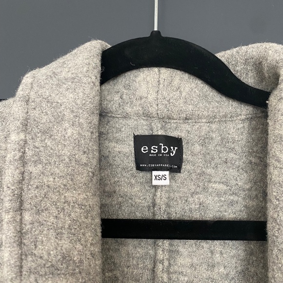 ESBY CORA DUSTER IN HARBOR GREY WOOL XS/S - Picture 2 of 5